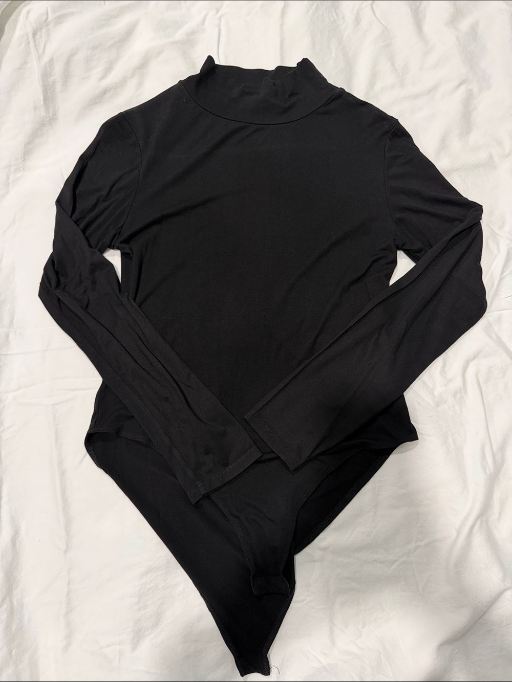 Mangopop Black Long-Sleeve Turtleneck Bodysuit